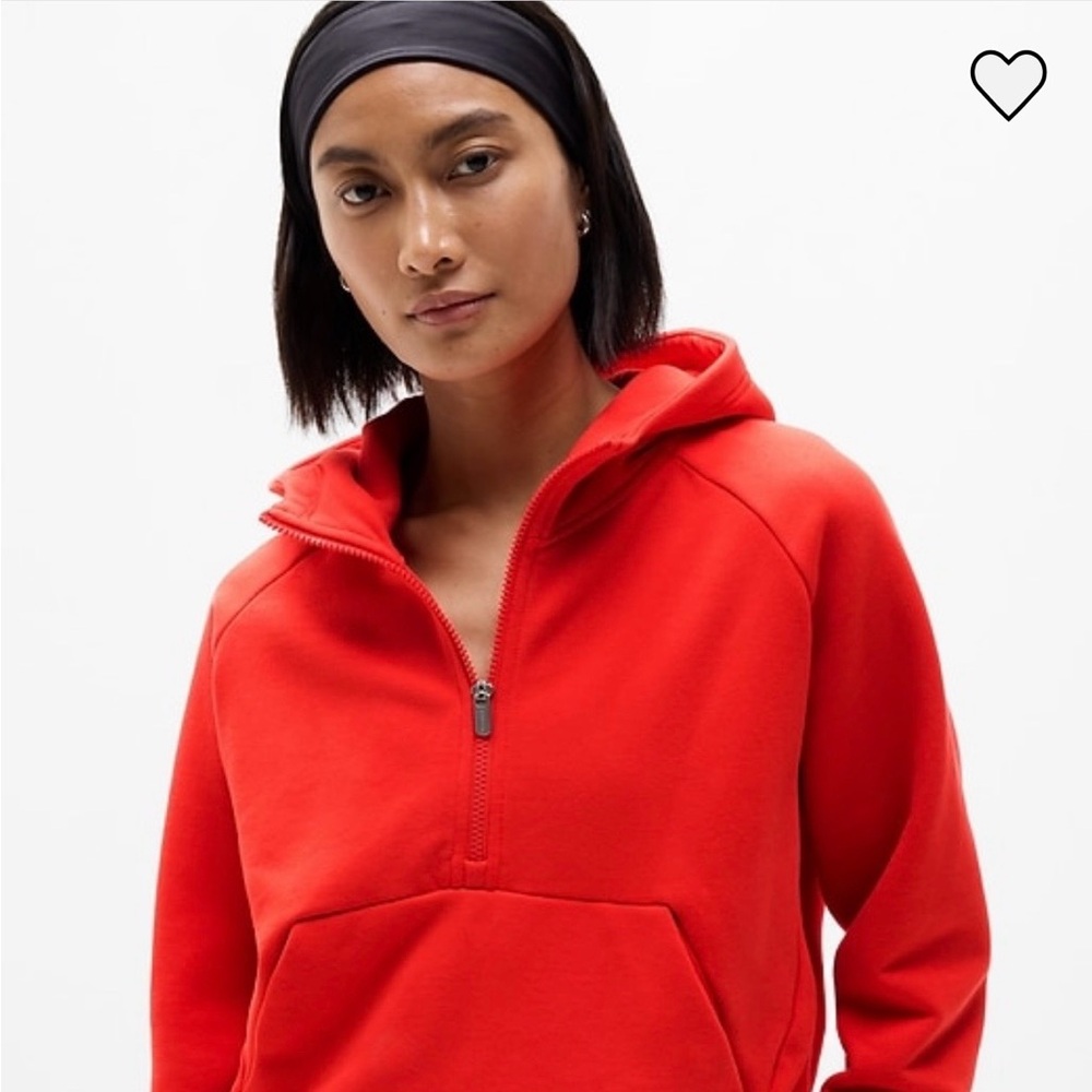 Women's Athletha Red Half-Zip Hoodie